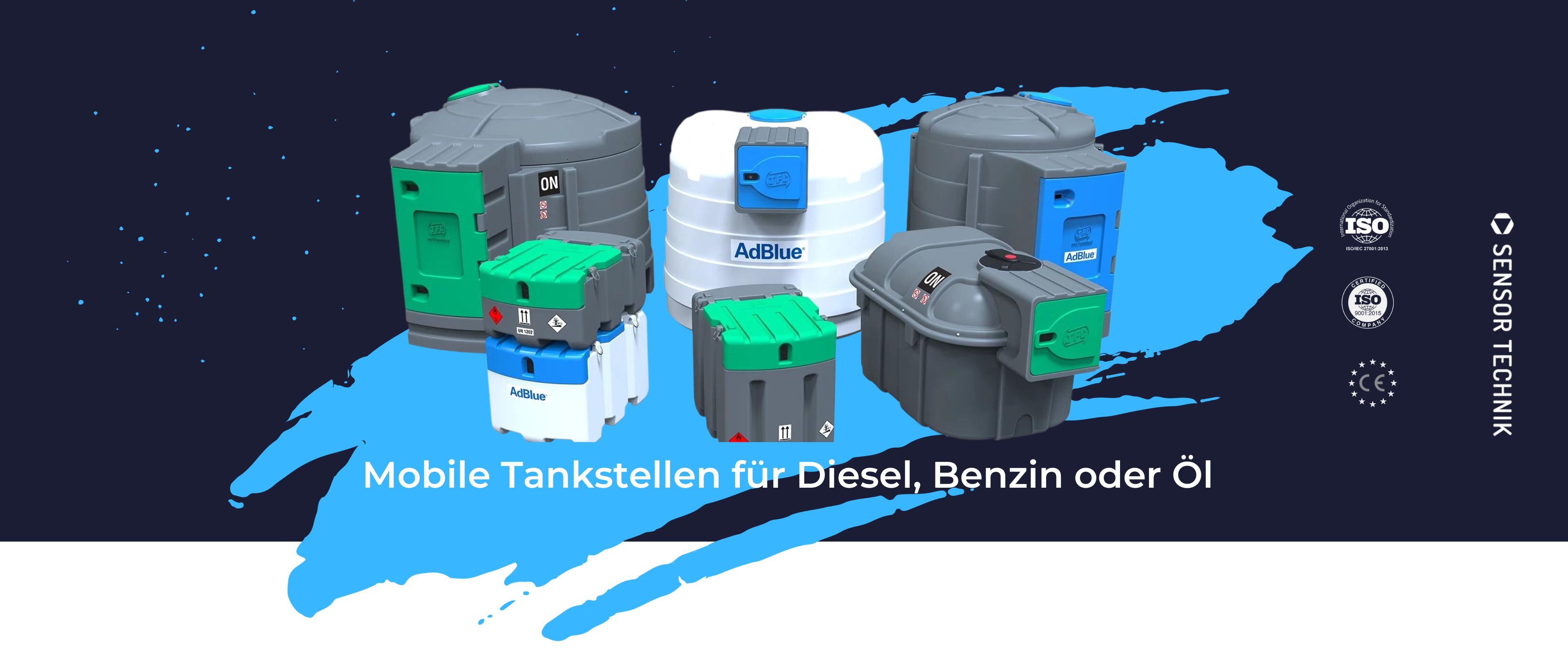 Mobile Tankstellen für Diesel Benzin oder Öl